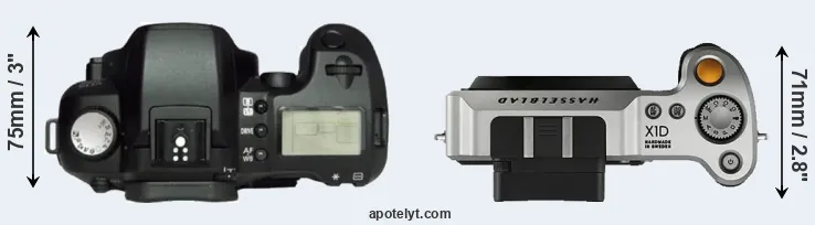 Compare D60 versus X1D top