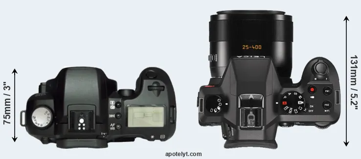 Compare D60 versus V-LUX Typ 114 top