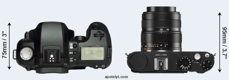 Compare D60 versus X Vario top