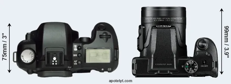 Compare D60 versus B600 top