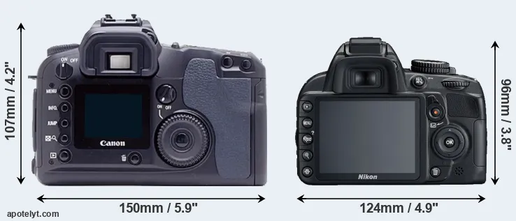 Comparison D60 or D3100 rear