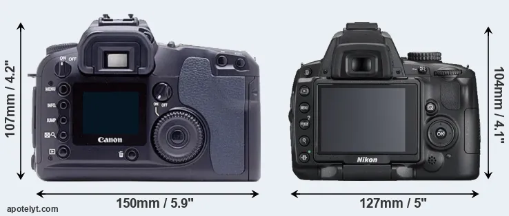 Comparison D60 or D5000 rear