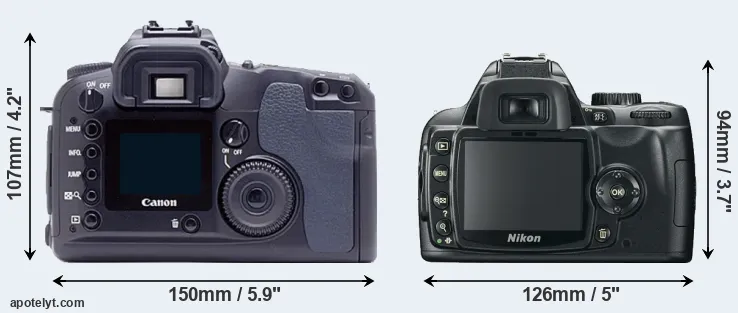 Comparison Canon D60 or Nikon D60 rear