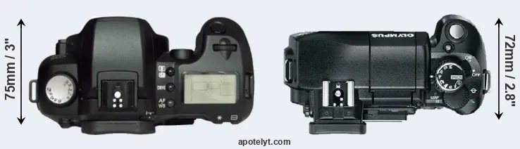 Compare D60 versus E-330 top