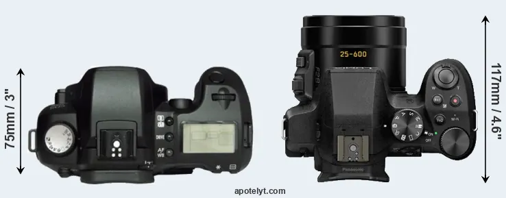 Compare D60 versus FZ330 top