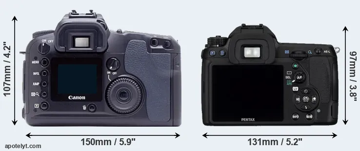 Comparison D60 or K-5 rear