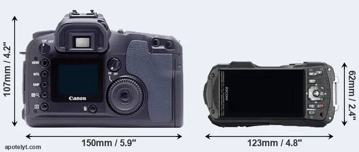 Comparison D60 or WG-60 rear