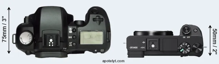 Compare D60 versus A6400 top