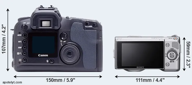 Comparison D60 or NEX-5 rear