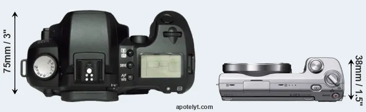 Compare D60 versus NEX-5 top