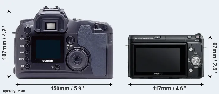 Comparison D60 or NEX-F3 rear