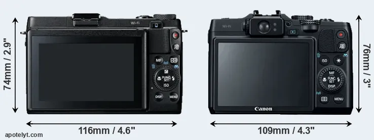 Comparison G1X Mark II or G16 rear