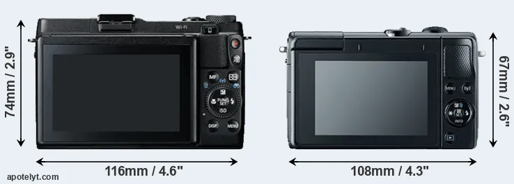 Comparison G1X Mark II or M100 rear