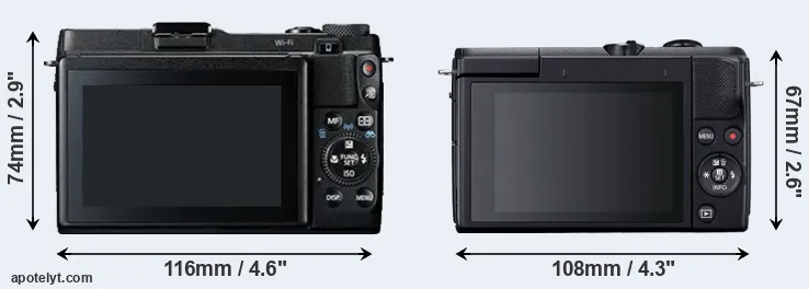 Comparison G1X Mark II or M200 rear