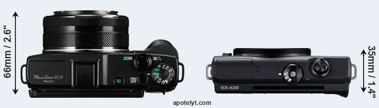 Compare G1X Mark II versus M200 top