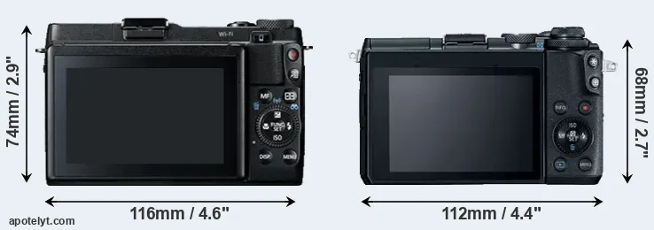 Comparison G1X Mark II or M6 rear
