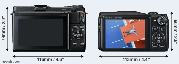 Comparison G1X Mark II or SX710 rear