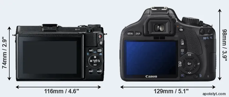 Comparison G1X Mark II or T2i rear