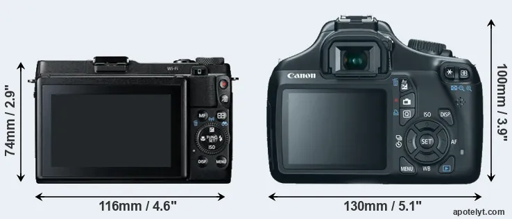 Comparison G1X Mark II or T3 rear
