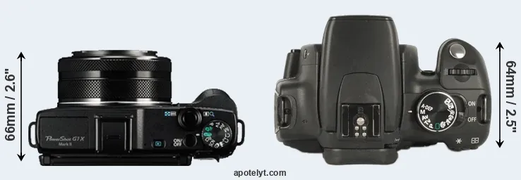 Compare G1X Mark II versus XT top