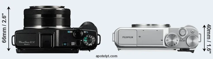 Compare G1X Mark II versus X-A10 top