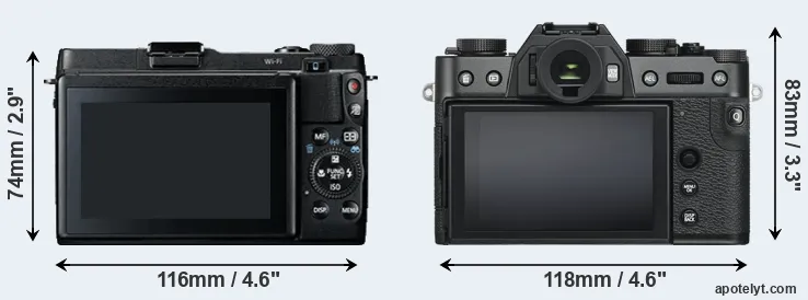 Comparison G1X Mark II or X-T30 rear