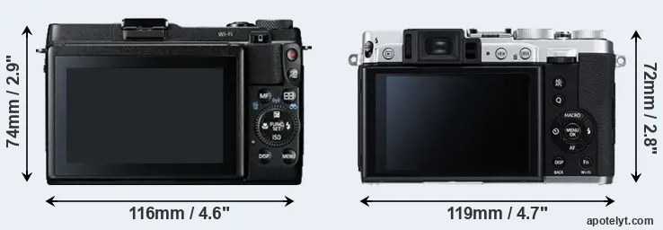 Comparison G1X Mark II or X30 rear