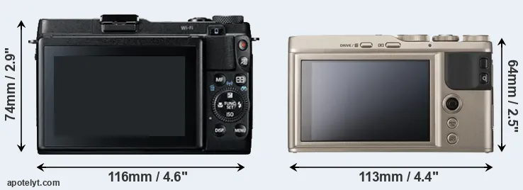Comparison G1X Mark II or XF10 rear