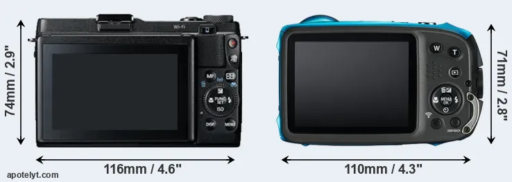Comparison G1X Mark II or XP130 rear