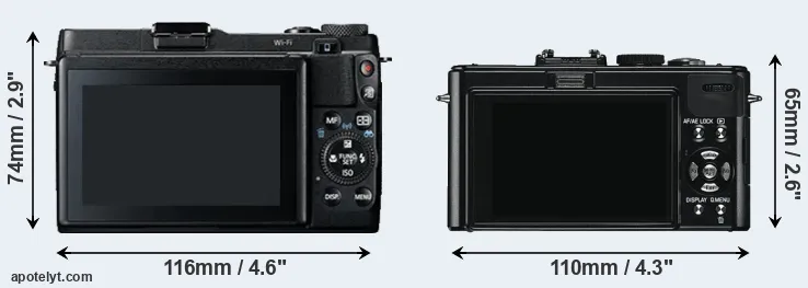 Comparison G1X Mark II or D-LUX 5 rear
