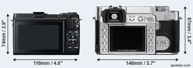 Comparison G1X Mark II or Digilux 3 rear