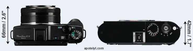 Compare G1X Mark II versus M Typ 240 top