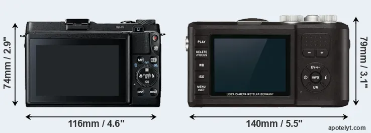 Comparison G1X Mark II or X-U Typ 113 rear