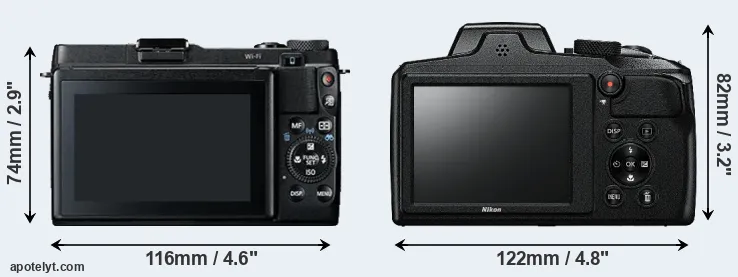 Comparison G1X Mark II or B600 rear