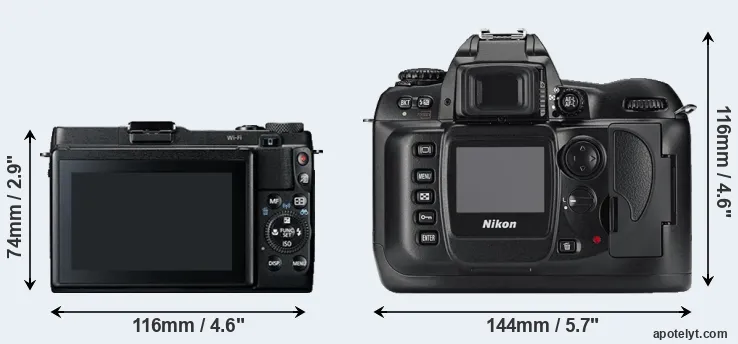 Comparison G1X Mark II or D100 rear