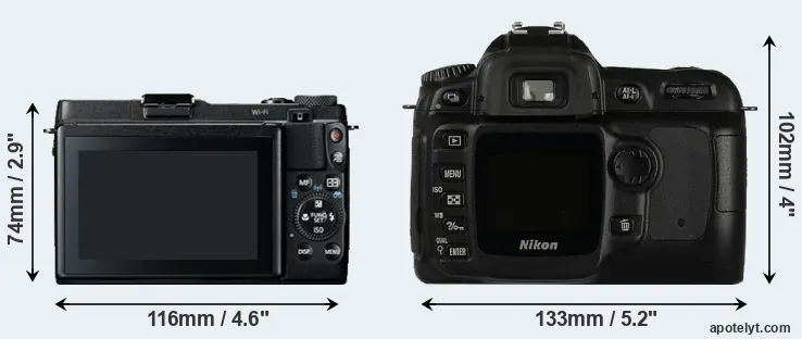 Comparison G1X Mark II or D50 rear