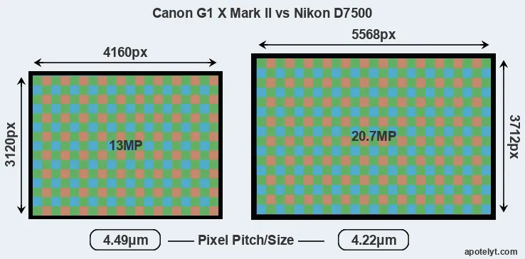 G1X Mark II versus D7500 MP
