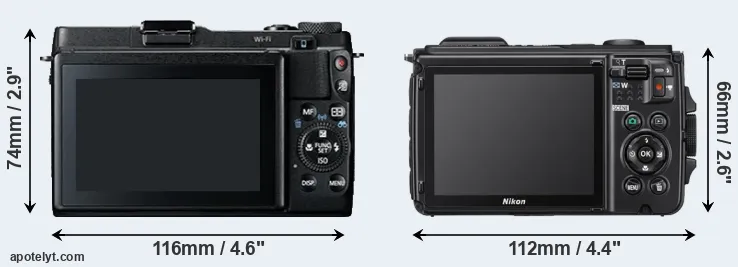 Comparison G1X Mark II or W300 rear