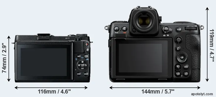 Comparison G1X Mark II or Z8 rear