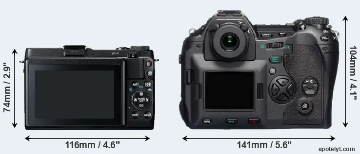 Comparison G1X Mark II or E-1 rear