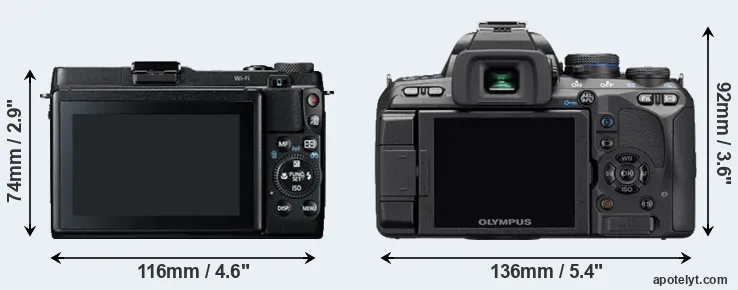 Comparison G1X Mark II or E-510 rear