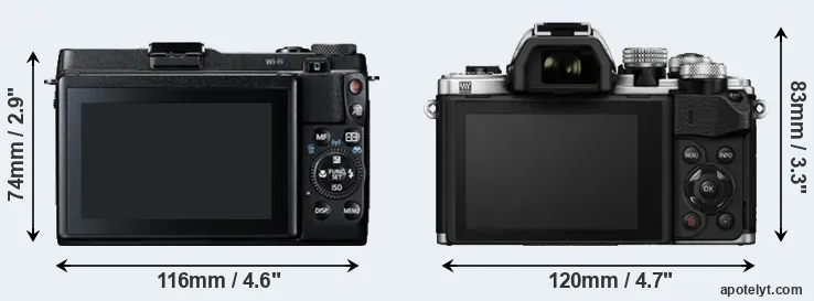Comparison G1X Mark II or E-M10 II rear