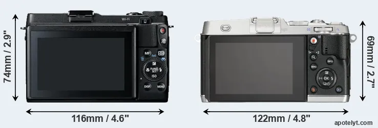 Comparison G1X Mark II or E-P5 rear