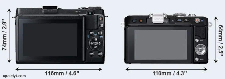 Comparison G1X Mark II or E-PL3 rear