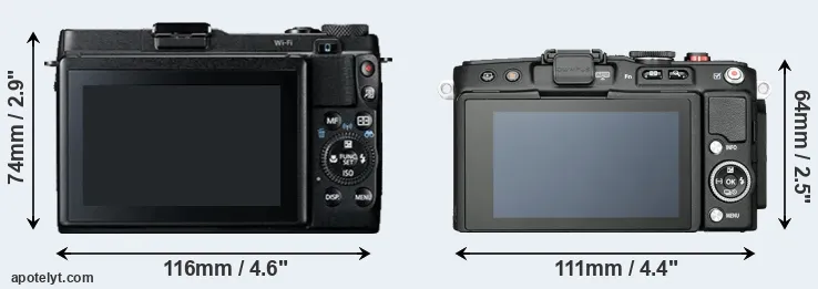 Comparison G1X Mark II or E-PL6 rear