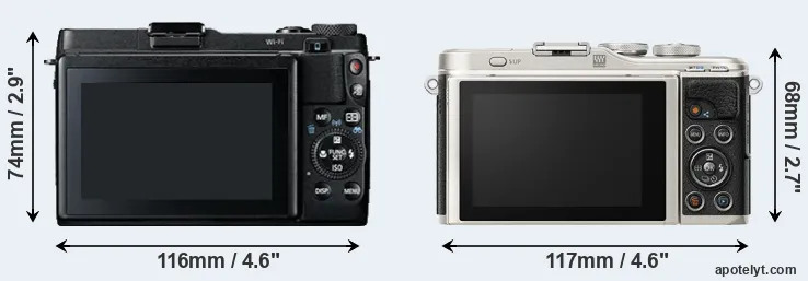 Comparison G1X Mark II or E-PL9 rear