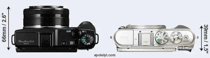 Compare G1X Mark II versus E-PL9 top