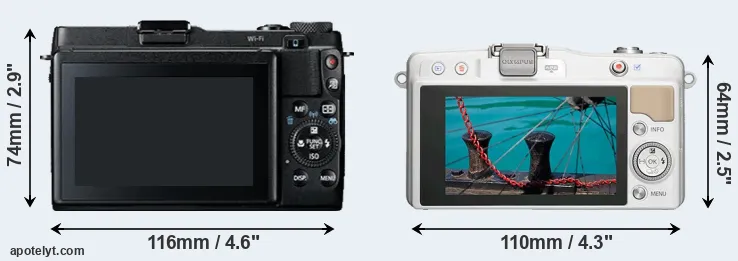 Comparison G1X Mark II or E-PM2 rear