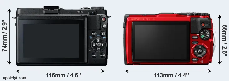 Comparison G1X Mark II or TG-6 rear