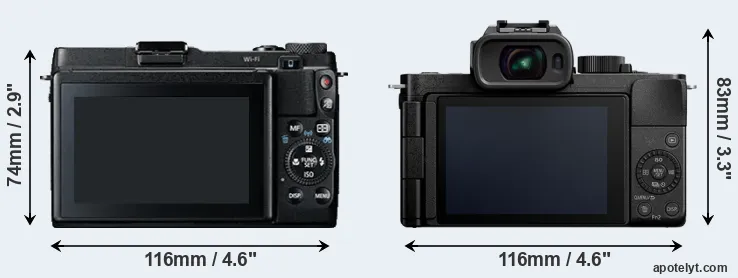 Comparison G1X Mark II or G110 rear